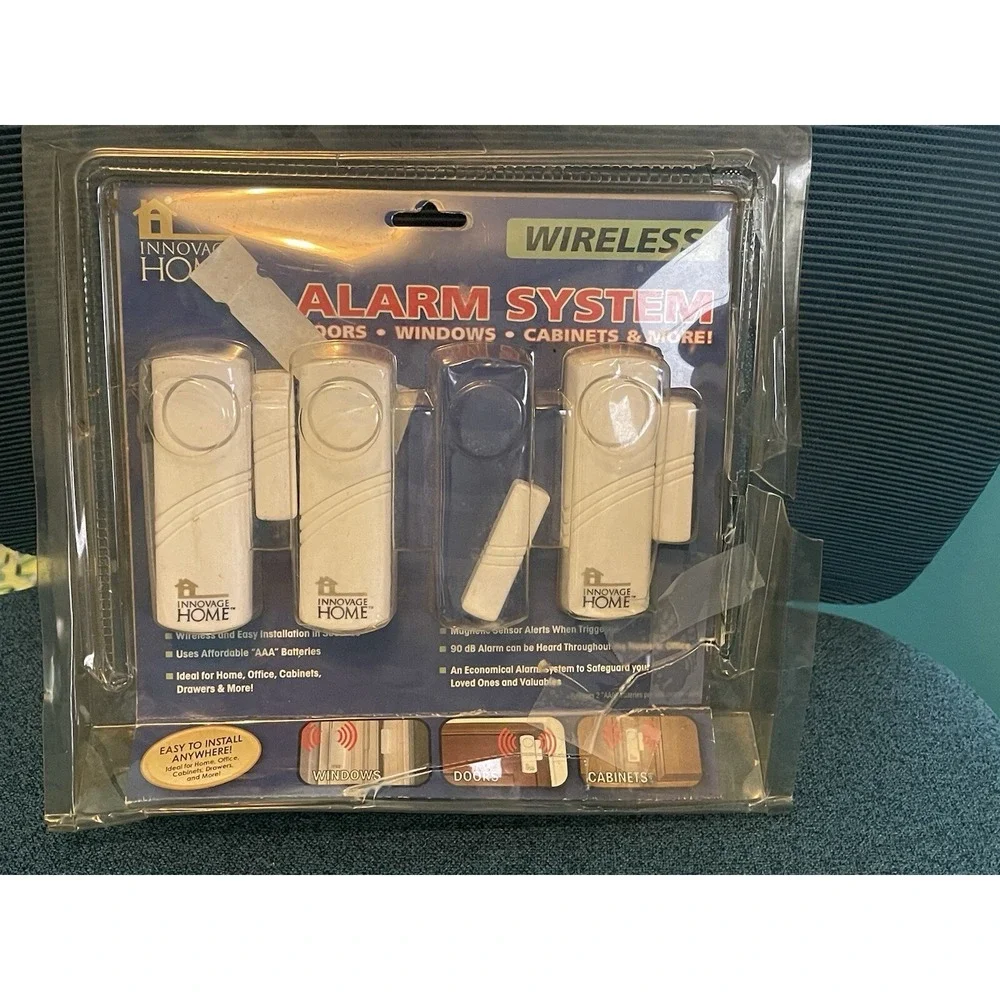 New Innovage Home Wireless Alarm System Magnetic Sensor Burglary Deterrent X3